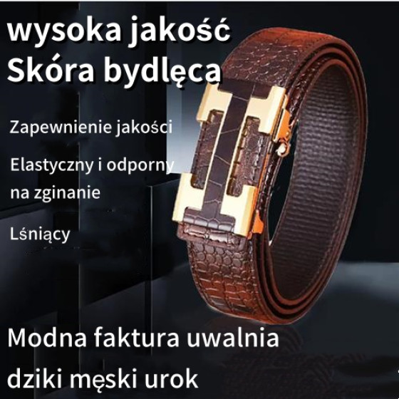 Wysokiej klasy oryginalny skórzany pasek krokodyli